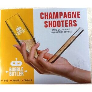 Champagne Shooters Rapid Champagne Consumption Devices by Bubble Butler Set of 2